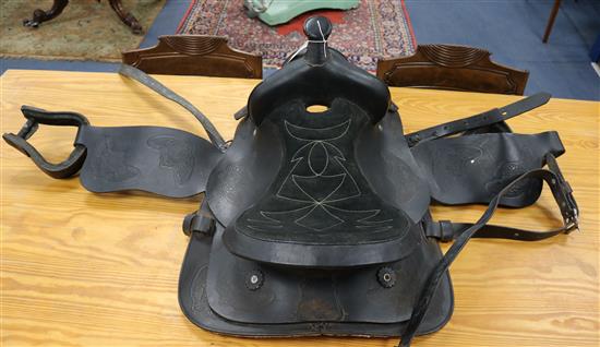 An American horse saddle